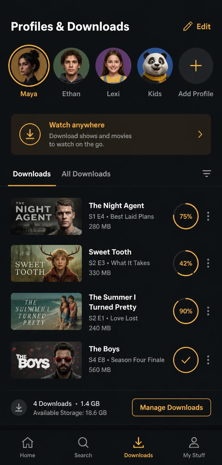 Profiles & parental controls